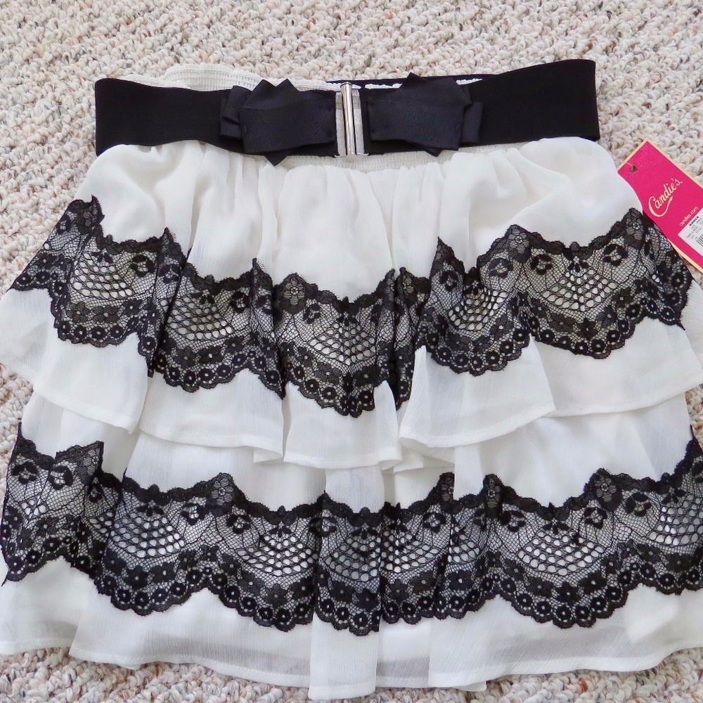 NEW Black and White Skirt